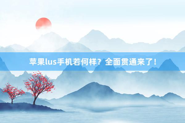苹果lus手机若何样？全面贯通来了！