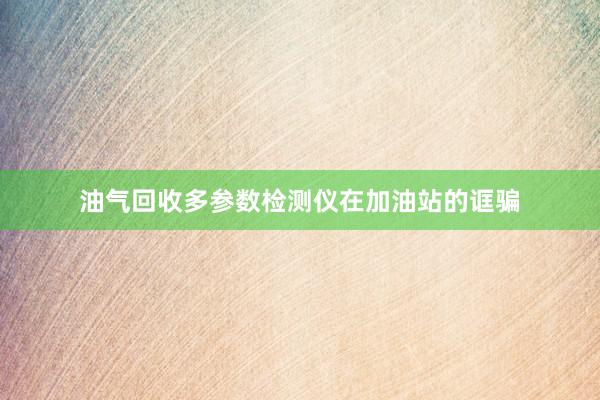 油气回收多参数检测仪在加油站的诓骗