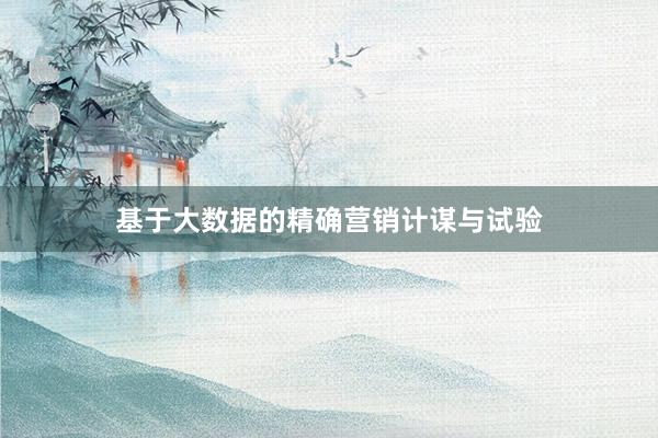 基于大数据的精确营销计谋与试验